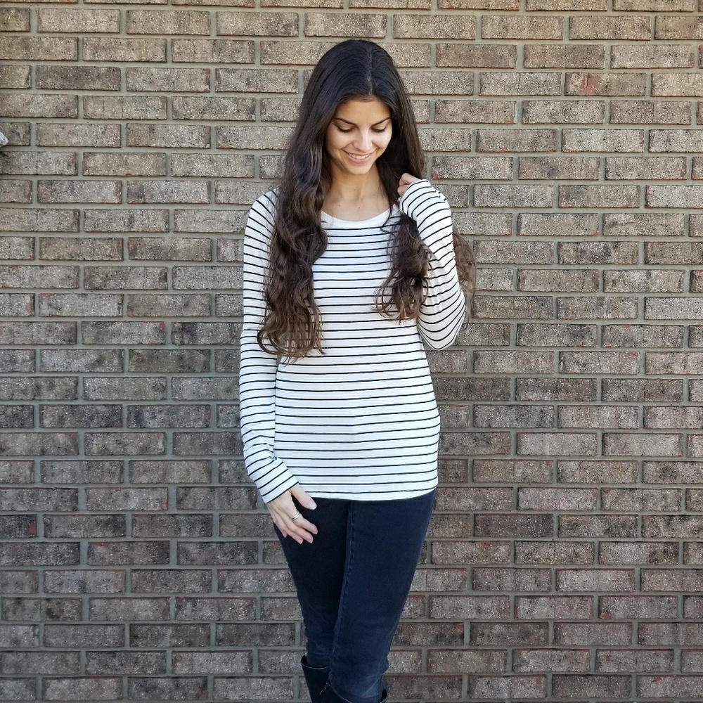 ▫️LAST ▫️The Basic Striped Tee - Picture 2 of 7